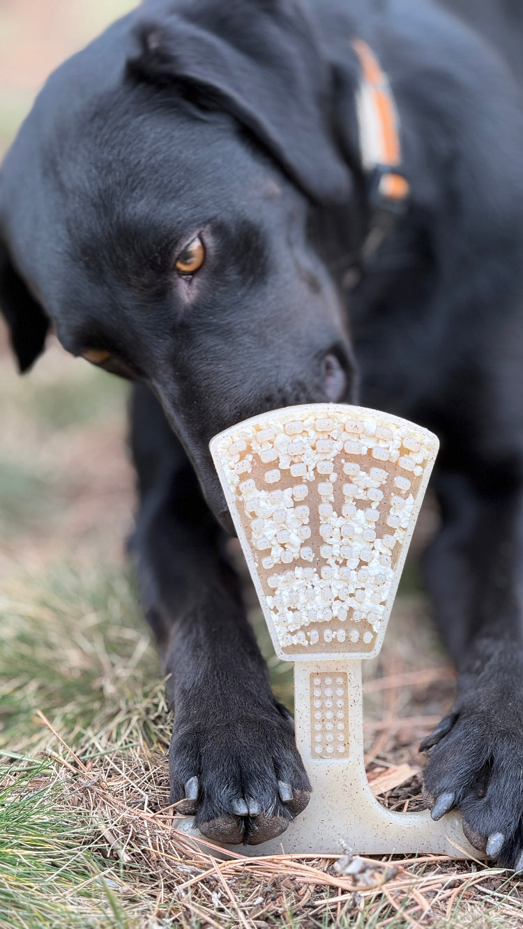 Load image into Gallery viewer, Waffle Tower Nylon Chew &amp; Enrichment Toy | 2-in-1 for Aggressive Chewers | SodaPup
