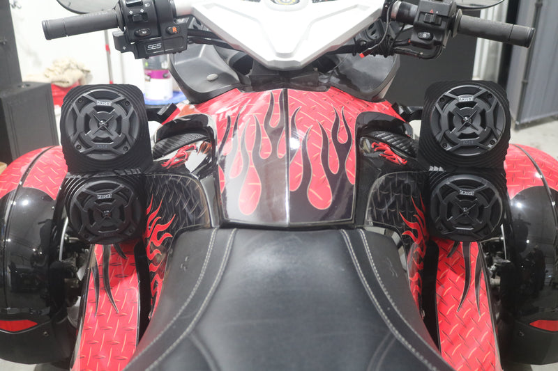 Load image into Gallery viewer, 2012 Can-Am Spyder Dual 4 inch Speaker Side Pods
