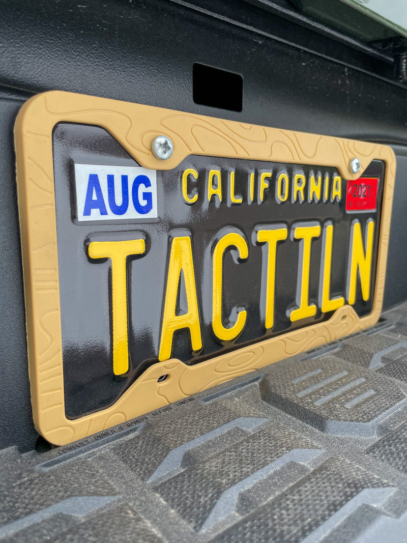 Load image into Gallery viewer, SILICONE TOPOGRAPHY LICENSE PLATE FRAME - ANTI-RATTLE, ANTI-SCRATCH
