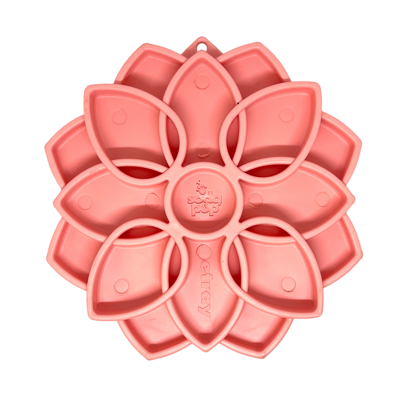 Load image into Gallery viewer, Mandala Softie eTray Shallow Slow Feeder Dog Bowl with Suction Cups |  USA Made
