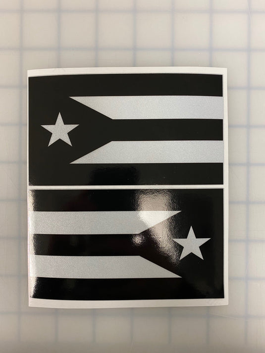 Puerto Rico Flag (Black/White): 5