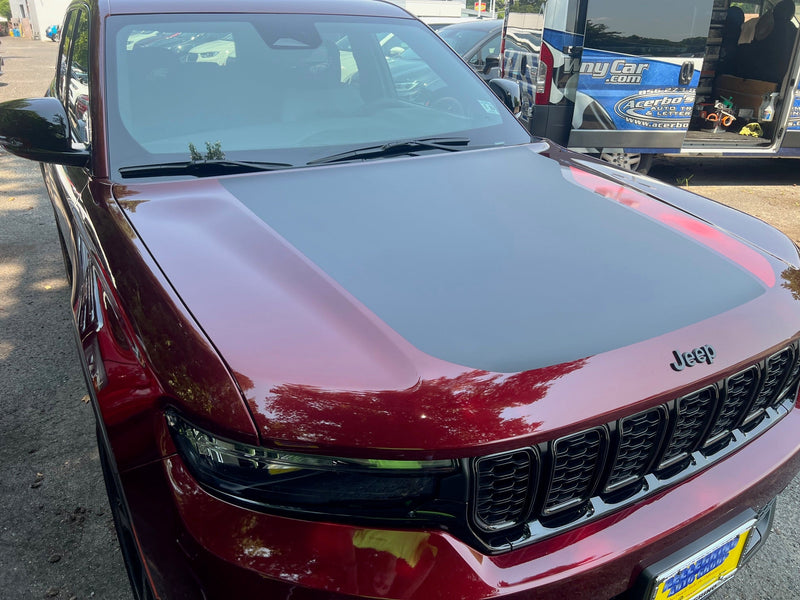 Load image into Gallery viewer, Two Tone Hood Decal for 2022-2024 Jeep Grand Cherokee Trailhawk
