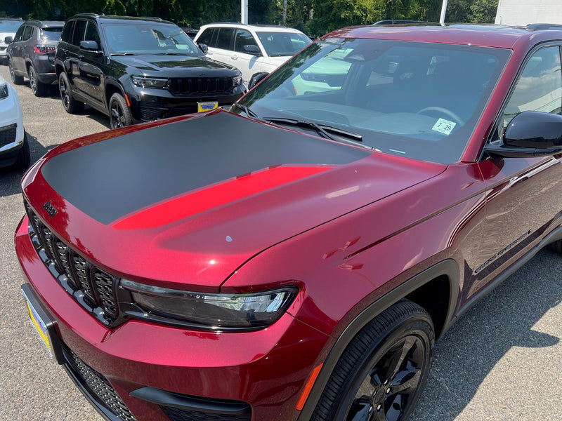 Load image into Gallery viewer, Two Tone Hood Decal for 2022-2024 Jeep Grand Cherokee Trailhawk
