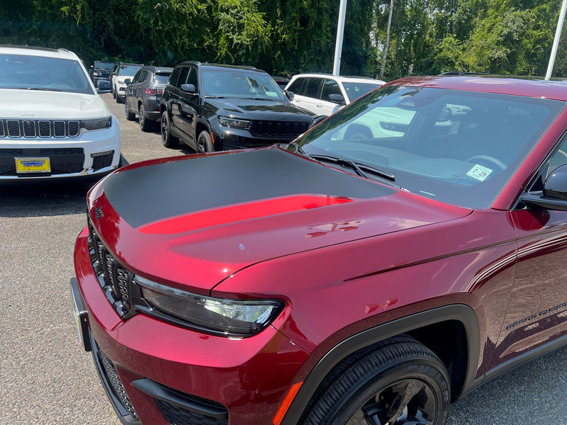 Load image into Gallery viewer, Two Tone Hood Decal for 2022-2024 Jeep Grand Cherokee Trailhawk
