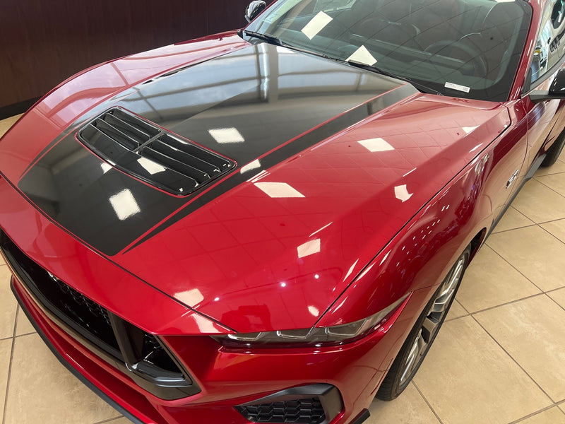 Load image into Gallery viewer, Hood Spear Decals for the 2024 Ford Mustang GT

