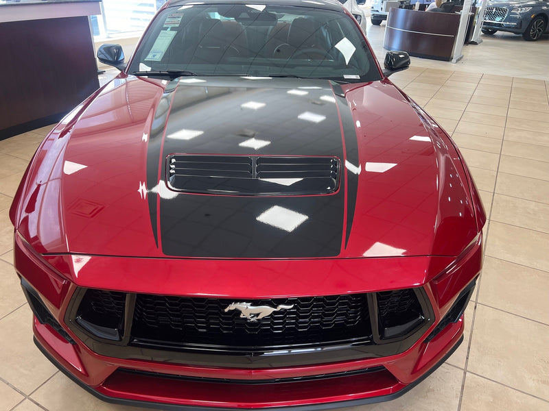 Load image into Gallery viewer, Hood Spear Decals for the 2024 Ford Mustang GT
