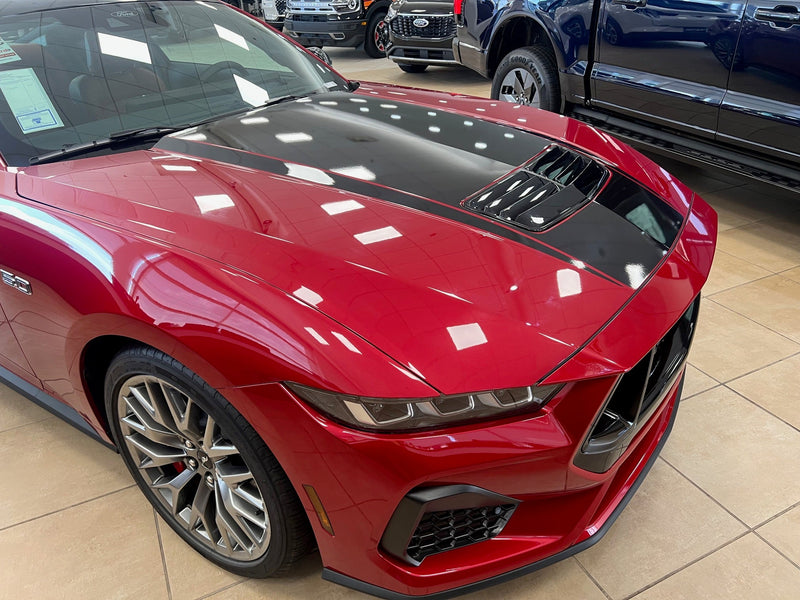 Load image into Gallery viewer, Hood Spear Decals for the 2024 Ford Mustang GT
