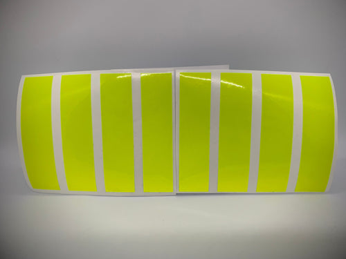 RETRO FLUORESCENT YELLOW REFLECTIVE HELMET BAR 8 PACK