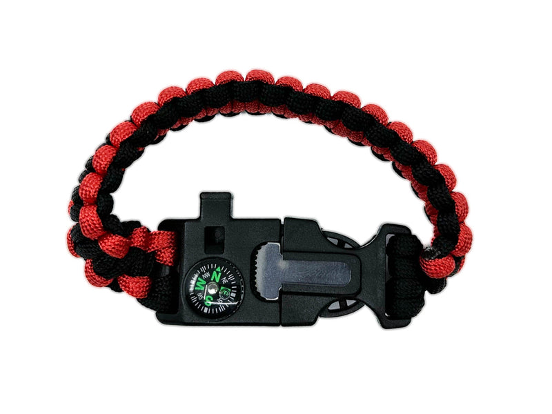 Load image into Gallery viewer, Orange Survival Bracelet 5-in-1 Multifunctional

