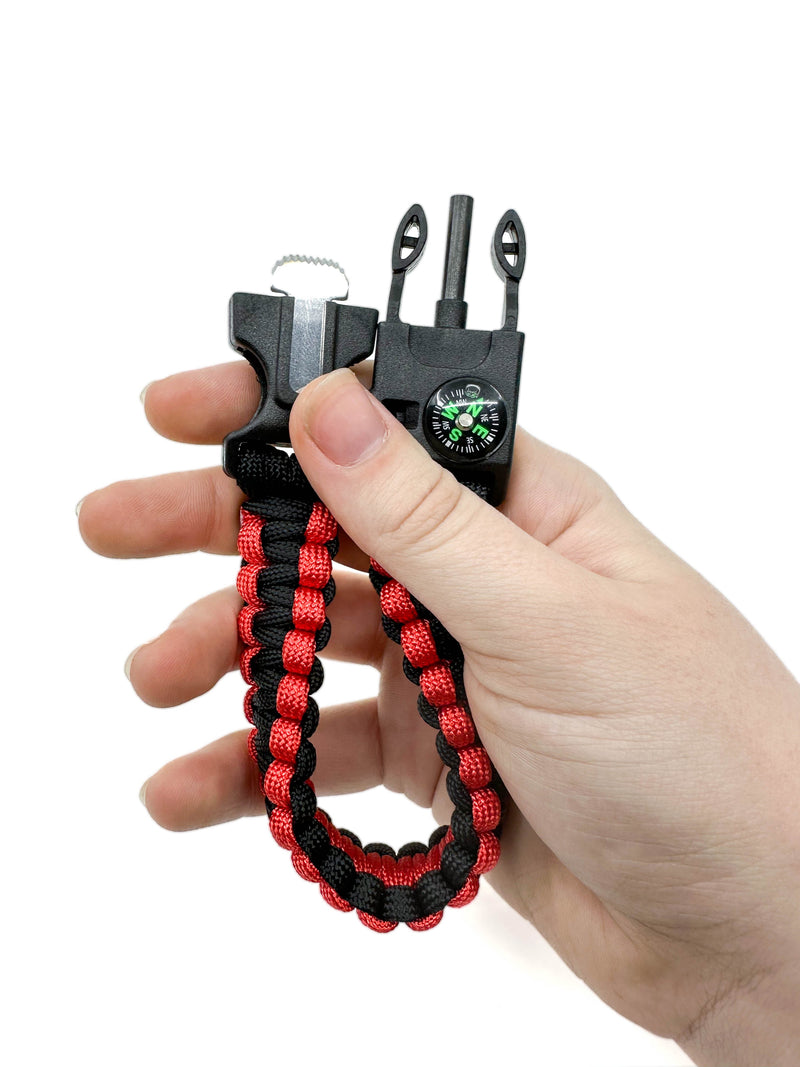 Load image into Gallery viewer, Orange Survival Bracelet 5-in-1 Multifunctional
