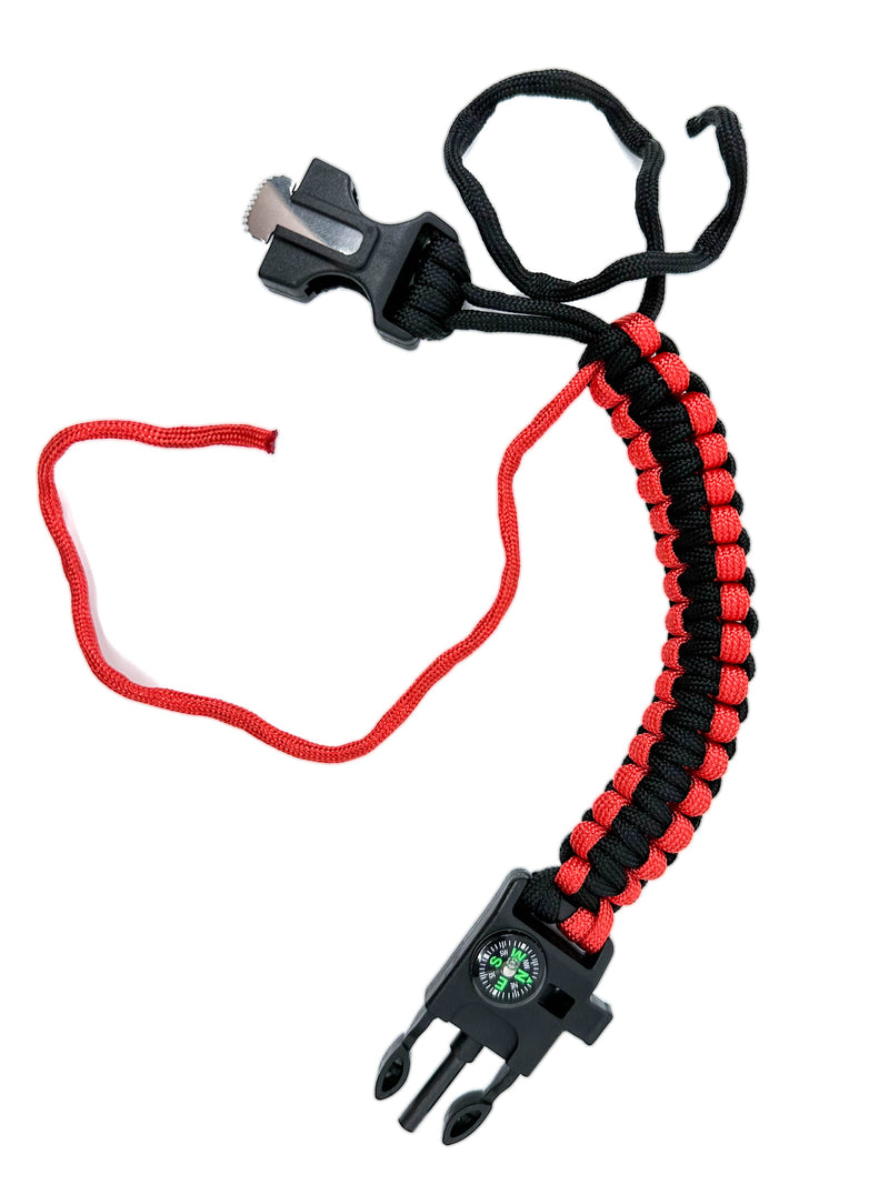 Load image into Gallery viewer, Orange Survival Bracelet 5-in-1 Multifunctional
