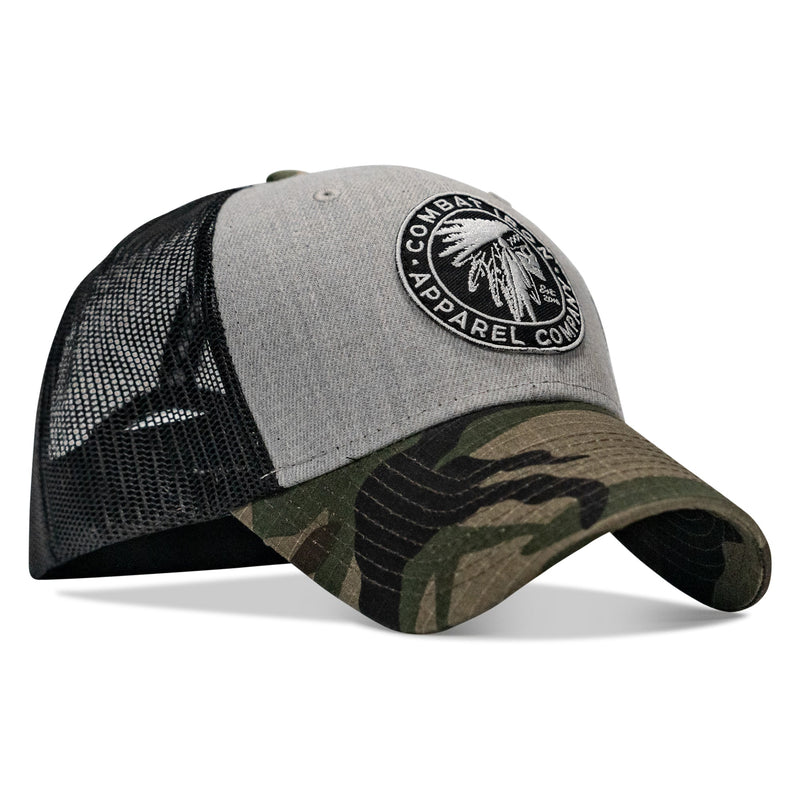 Load image into Gallery viewer, Indian Chief Skull Patch Snapback
