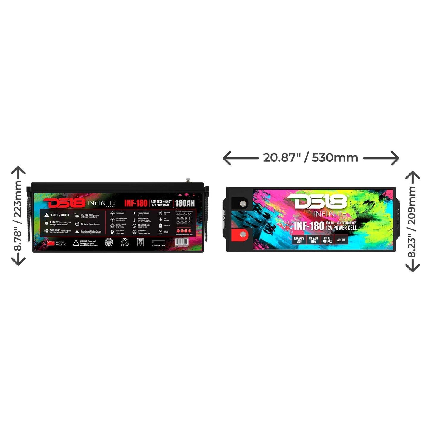 INFINITE 180 AH AGM Power Cell Battery - Skoutley Outdoors LLC