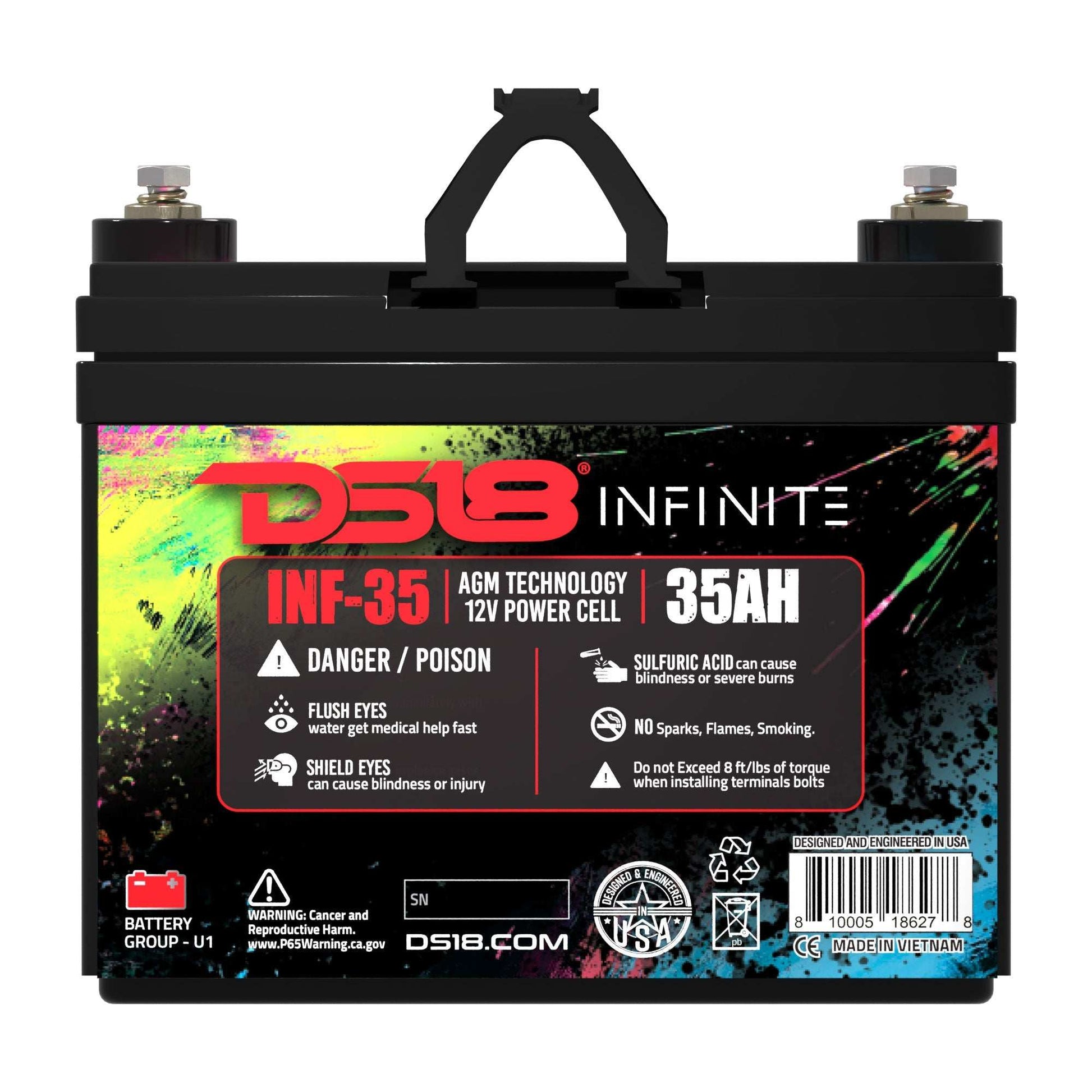 INF-35AH INFINITE 35 AH 1250 Watts AGM Power Cell 12 Volt Battery - Skoutley Outdoors LLC
