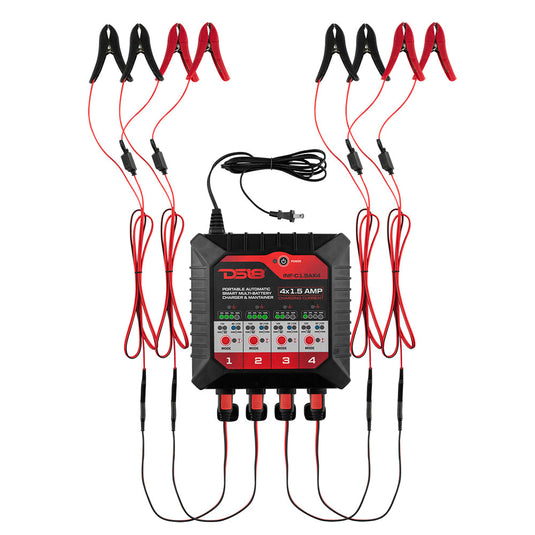 4 X 1.5 AMP Automatic Smart Lithium and AGM Battery Charger and Maintainer