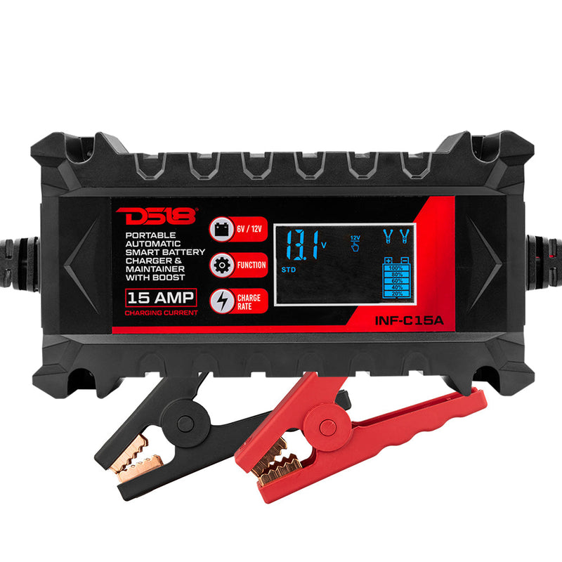 Load image into Gallery viewer, 15 AMP Automatic Smart Lithium and AGM Car Battery Charger &amp; Maintainer
