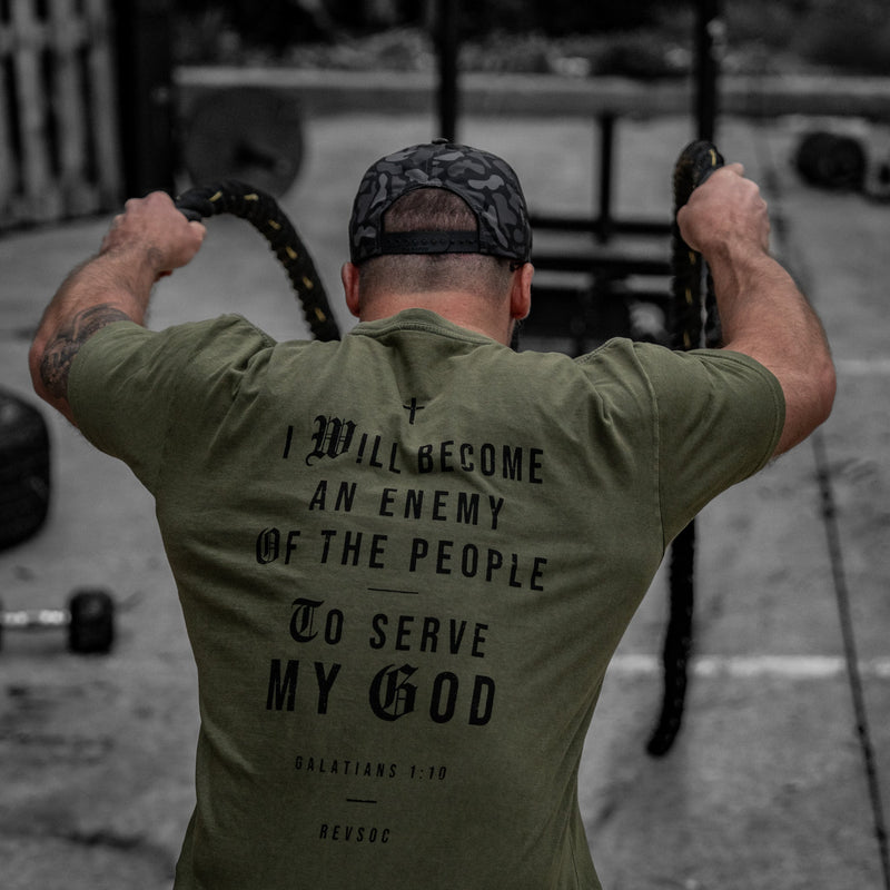 Load image into Gallery viewer, I Will Become An Enemy To The People Vintaged Midweight T-Shirt
