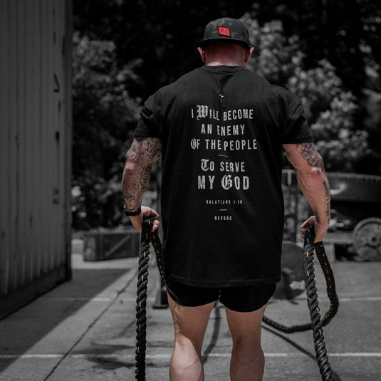 I Will Become An Enemy To The People Heavyweight Men's T-Shirt