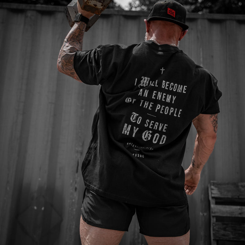 Load image into Gallery viewer, I Will Become An Enemy To The People Heavyweight Men's T-Shirt
