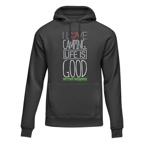 I Love Camping In The Woods Adult Fleece Hooded Sweatshirt