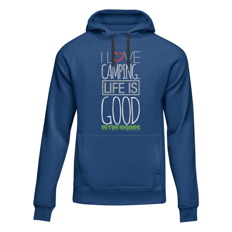 Load image into Gallery viewer, I Love Camping In The Woods Adult Fleece Hooded Sweatshirt
