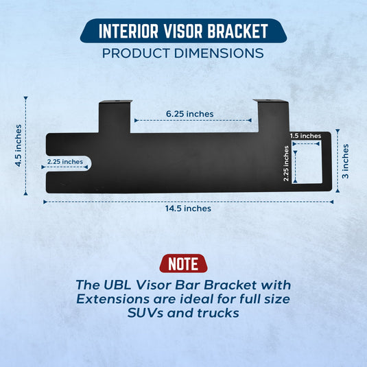 UBL Interior Visor Bracket with Extension