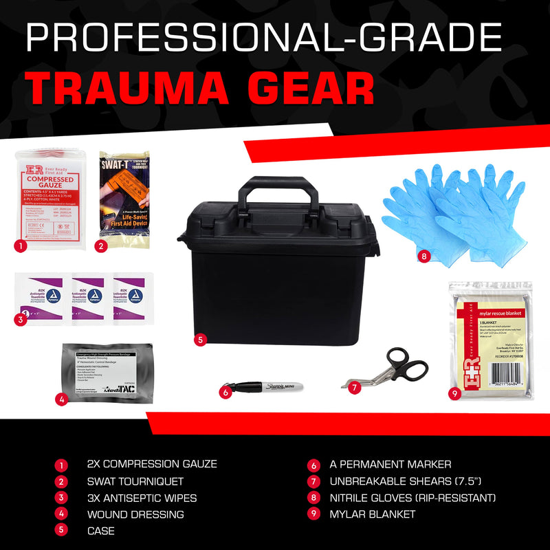 Load image into Gallery viewer, Bleeding Control Kit - 4 Vacuum Sealed Kits in Plastic Case
