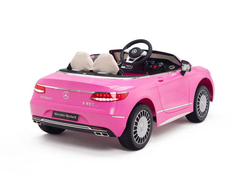 Load image into Gallery viewer, Pink Princess Mercedes Ride On Car For Girls W/Magic Cars® Wireless Parental Control
