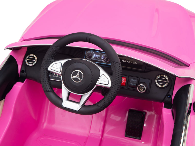 Load image into Gallery viewer, Pink Princess Mercedes Ride On Car For Girls W/Magic Cars® Wireless Parental Control
