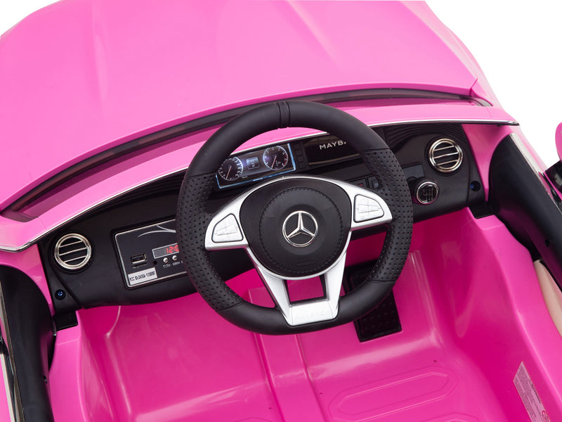 Load image into Gallery viewer, Pink Princess Mercedes Ride On Car For Girls W/Magic Cars® Wireless Parental Control
