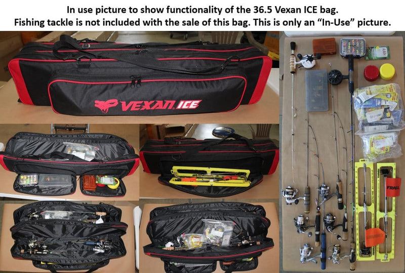 Load image into Gallery viewer, 36.5&quot; Ice Fishing Combo Rod Tackle Bag
