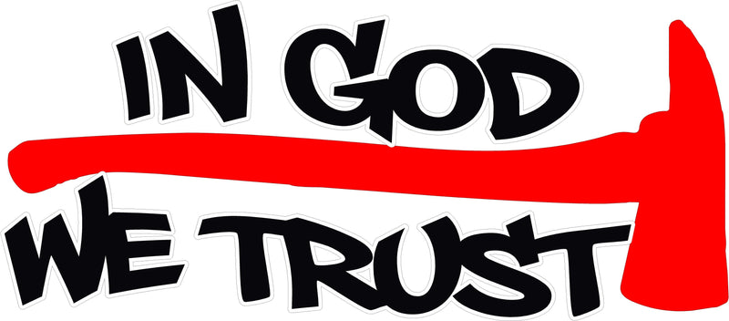 Load image into Gallery viewer, IN GOD WE TRUST RED LINE FIREFIGHTERS WINDOW DECAL
