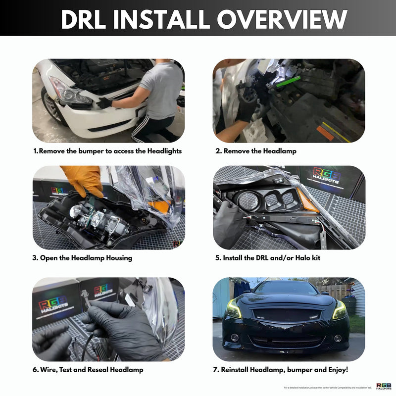 Load image into Gallery viewer, (2010-2013) Infiniti G37 Multicolor Flow DRL Boards (for Spyder Headlights only)
