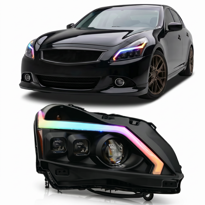 Load image into Gallery viewer, (2010-2013) Infiniti G37 Multicolor Flow DRL Boards (for Spyder Headlights only)
