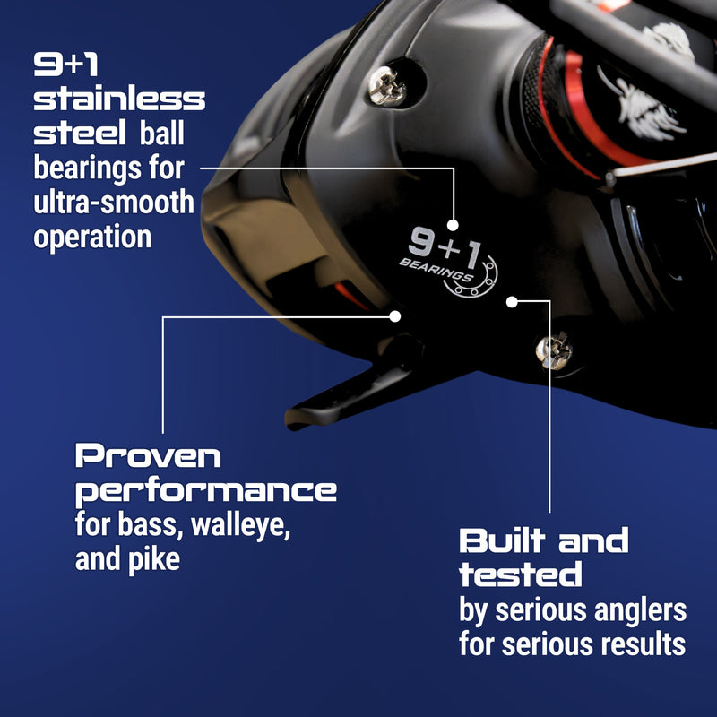 Load image into Gallery viewer, Reaction Tackle Baitcasting Fishing Reel – ReactCast Edition- High-Speed 7.3:1 Gear Ratio
