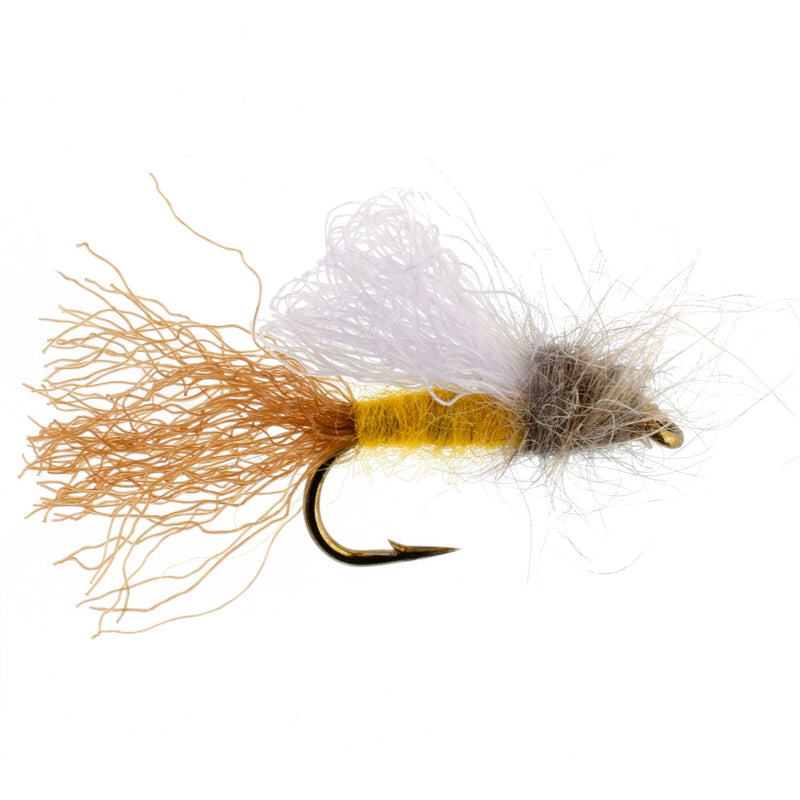 Load image into Gallery viewer, Amber Iris Caddis Emerger Caddis  Trout Dry Fly - 12 Flies Hook Size 16
