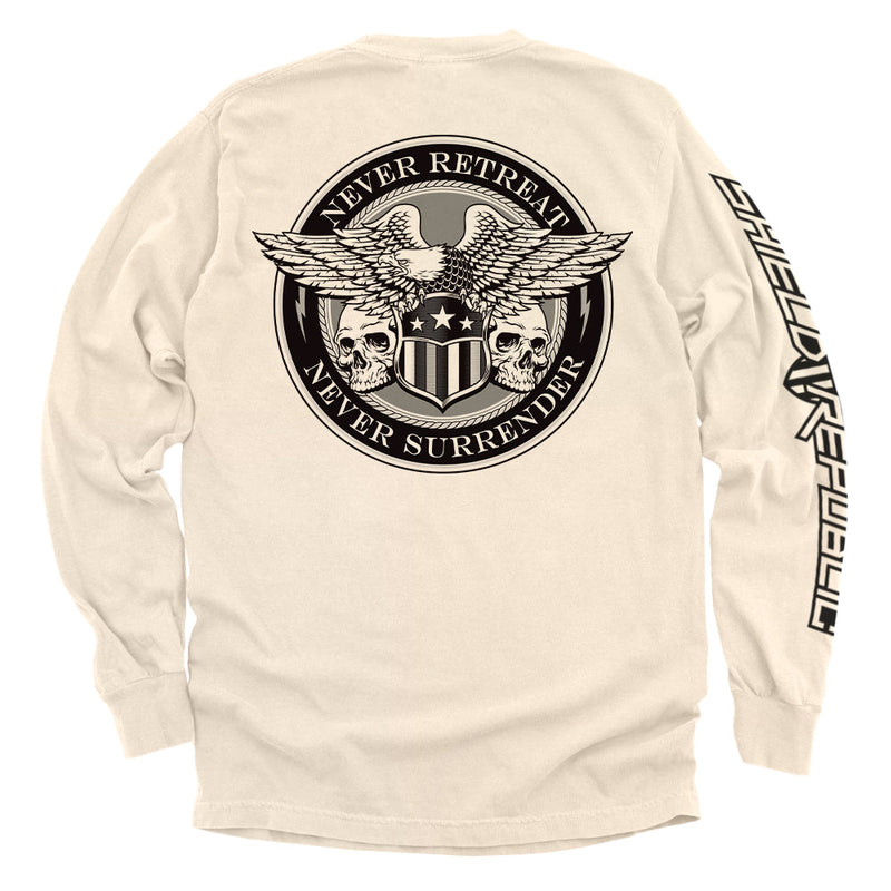 Load image into Gallery viewer, Never Retreat Never Surrender Skulls
