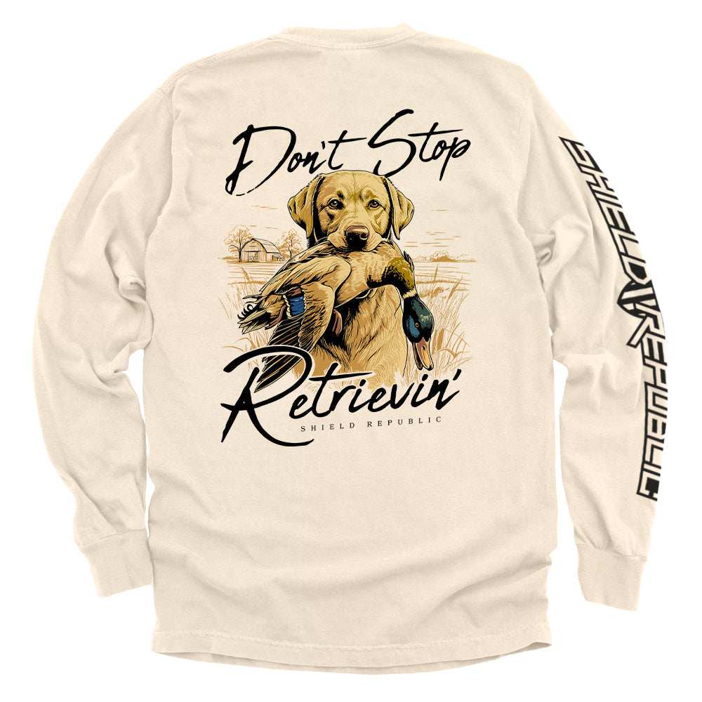 Don't Stop Retrievin Yellow Lab - Skoutley Outdoors LLC