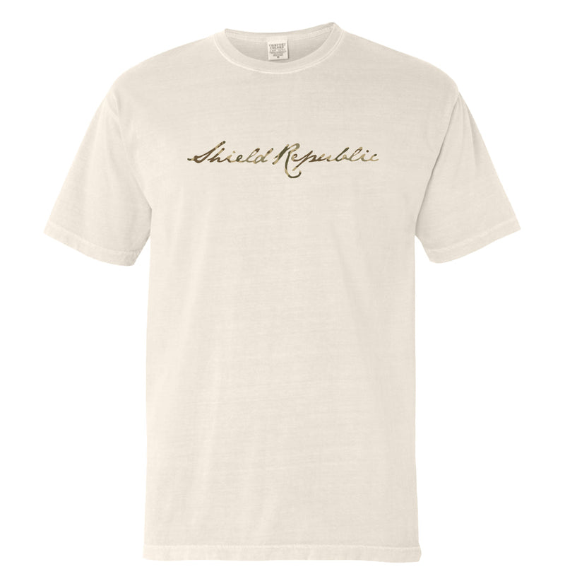 Load image into Gallery viewer, Shield Republic Duck Camo Script (Front)
