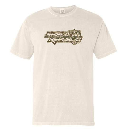 Shield Republic Duck Camo Stacked Logo (Front)