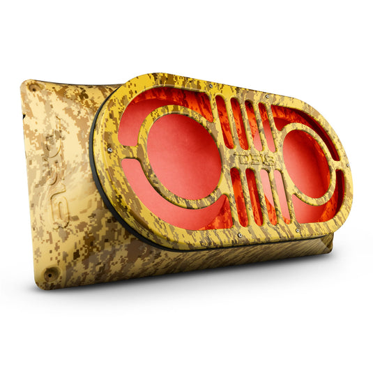 Jeep Wrangler TJ, JK & JL Shallow Subwoofer Tactical Package -  TAN EDITION