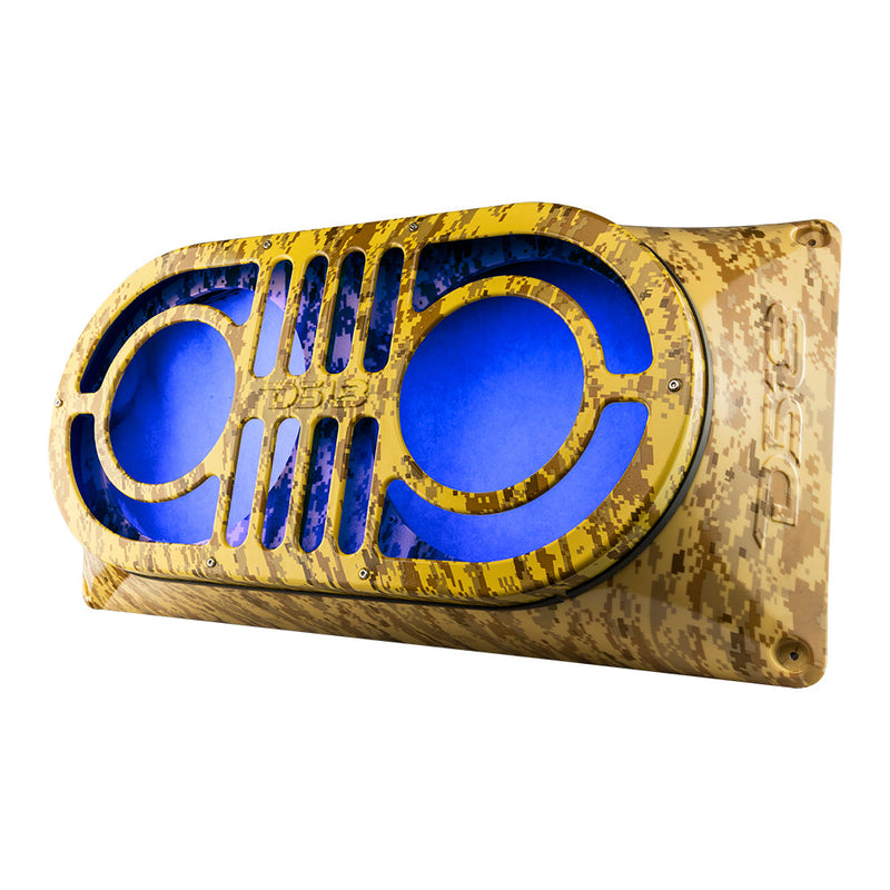 Load image into Gallery viewer, DS18 JBASS/CM Exclusive Jeep Gate Enclosure for 2x10&quot; Shallow Subwoofer Camo Beige
