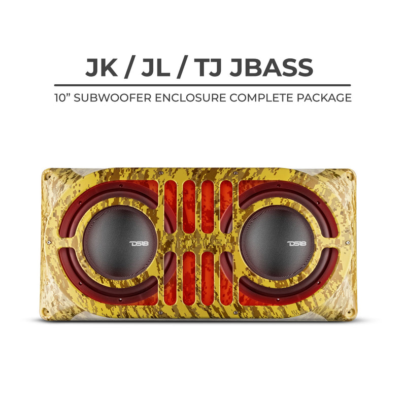 Load image into Gallery viewer, Jeep Wrangler TJ, JK &amp; JL Shallow Subwoofer Tactical Package -  TAN EDITION
