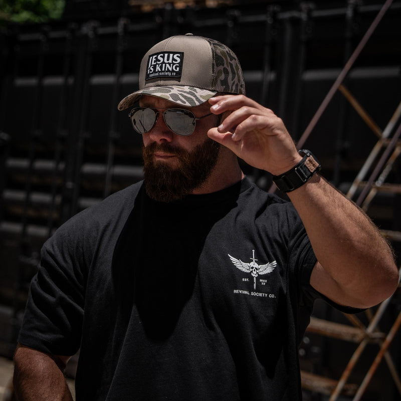 Load image into Gallery viewer, Jesus Is King Patch Snapback Hat
