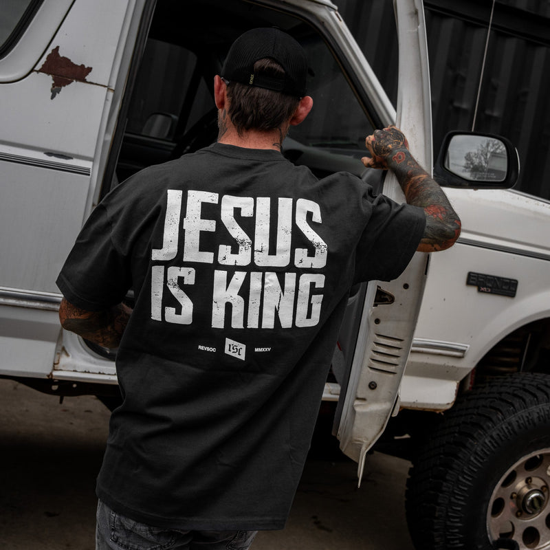Load image into Gallery viewer, Jesus Is King Heavyweight Men's T-Shirt
