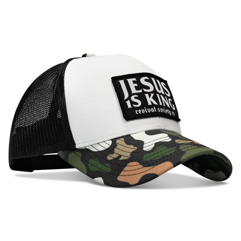 Load image into Gallery viewer, Jesus Is King Patch Snapback Hat
