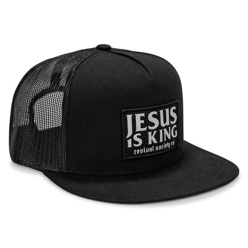 Load image into Gallery viewer, Jesus Is King Patch Flatbill Hat
