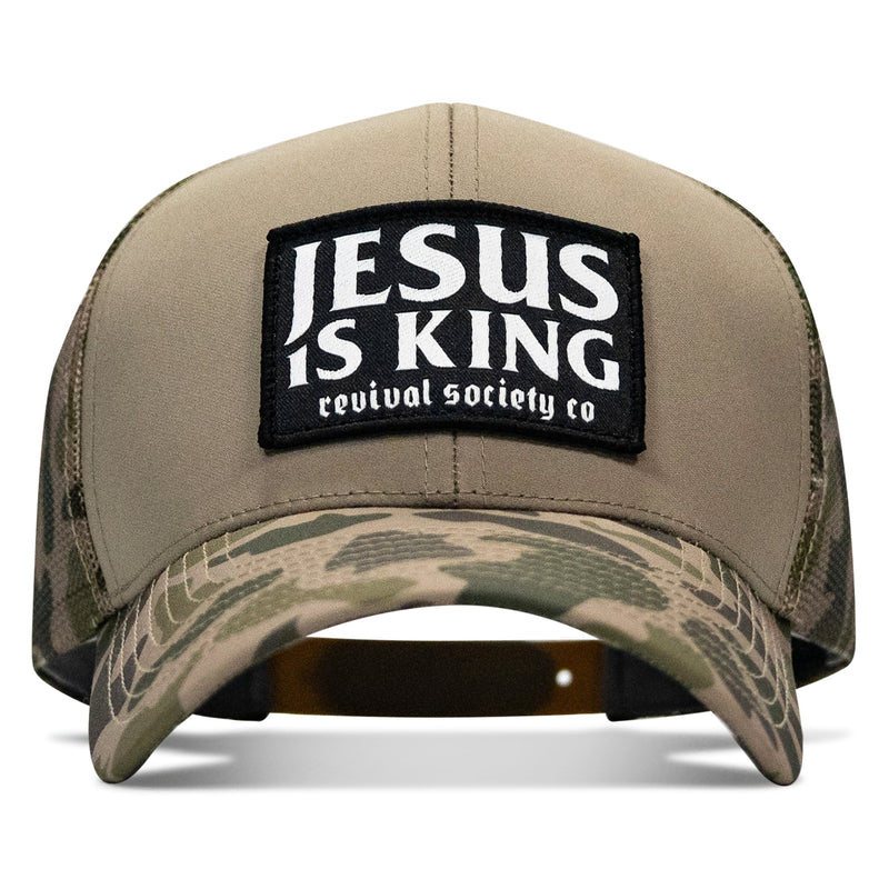 Load image into Gallery viewer, Jesus Is King Patch Snapback Hat
