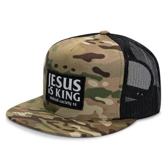 Jesus Is King Patch Flatbill Hat