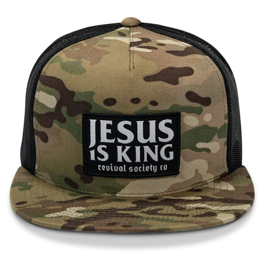Jesus Is King Patch Flatbill Hat